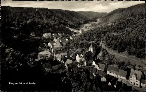 Ak Ziegenrück an der Saale, Gesamtansicht