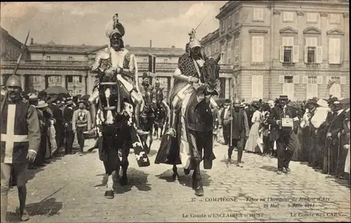 Ak Compiègne Oise, Feierlichkeiten zu Ehren von Jeanne d'Arc 1911, Der Graf der Autos