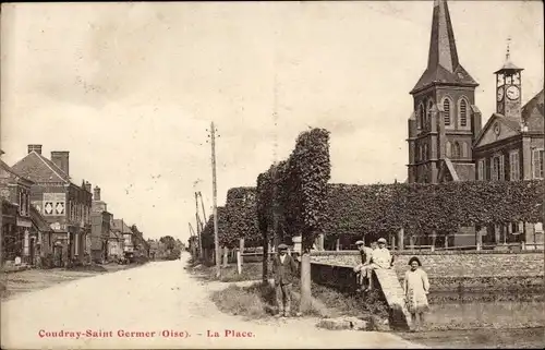 Ak Saint Germer Oise, La Place