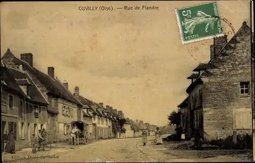 Ak Cuvilly-Oise, Rue de Flandre