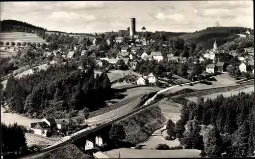 Ak Bad Lobenstein in Thüringen, Blick vom Geyersberg, Turm