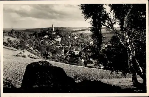 Ak Bad Lobenstein in Thüringen, Blick vom Geheeg auf den Ort mit Umgebung