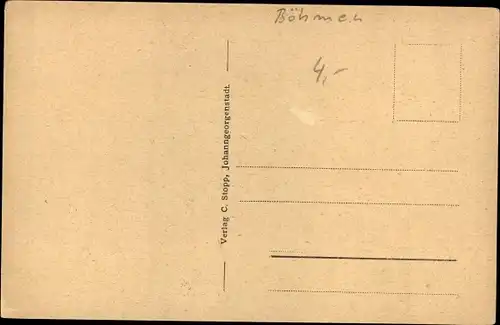 Ak Potůčky Breitenbach Region Karlsbad, Dreckschänke