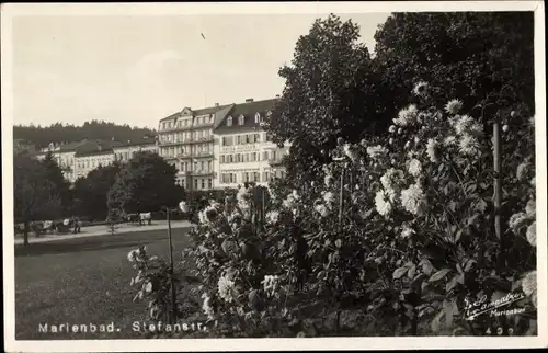 Ak Mariánské Lázně Marienbad Region Karlsbad, Stefanstraße