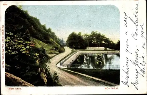 Ak Montreal Québec Kanada, Gesamtansicht des Park Drive