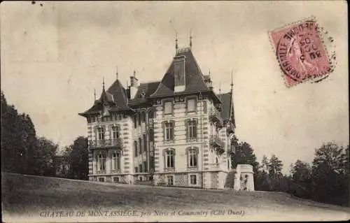 Ak Néris les Bains Allier, Schloss Montassiege