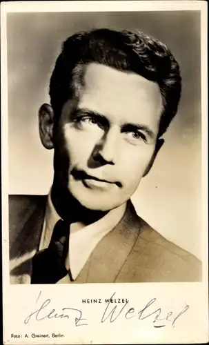 Ak Schauspieler Heinz Welzel, Portrait, Autogramm