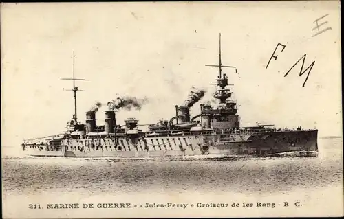 Ak Französisches Kriegsschiff Jules Ferry, Französische Marine