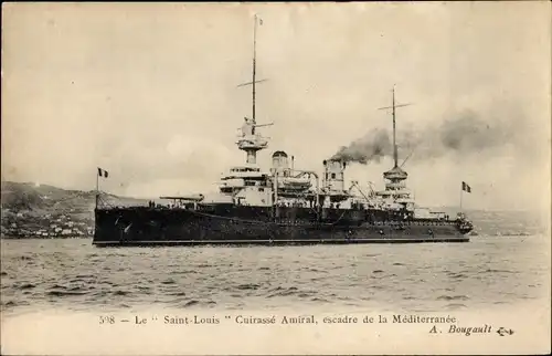 Ak Französisches Kriegsschiff Saint Louis, Französische Marine