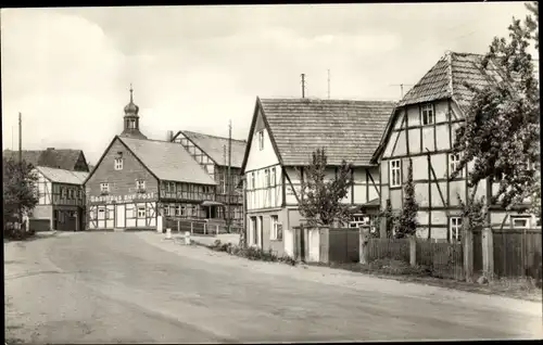 Ak Rottleberode Südharz, HOG Zur Post, Marktplatz
