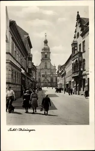 Ak Suhl in Thüringen, Straße