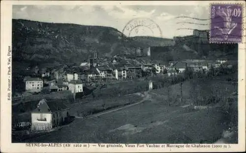 Ak Seyne les Alpes Alpes de Haute Provence, Gesamtansicht