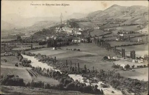 Ak Seyne les Alpes Alpes de Haute Provence, Panorama