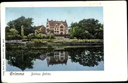 Ak Leuchtfenster Ak Böhlen Grimma in Sachsen, Schloss Böhlen