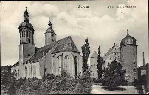 Ak Wurzen in Sachsen, Domkirche, Amtsgericht