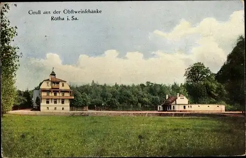 Ak Rötha in Sachsen, Obstweinschänke