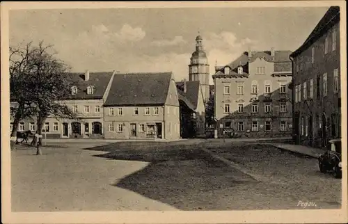 Ak Pegau, Teilansicht, Kirche