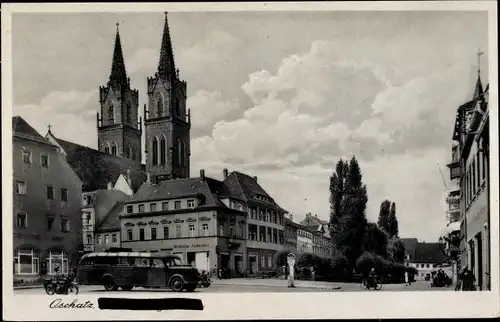 Ak Oschatz in Sachsen, Markt, Kirche, Bus