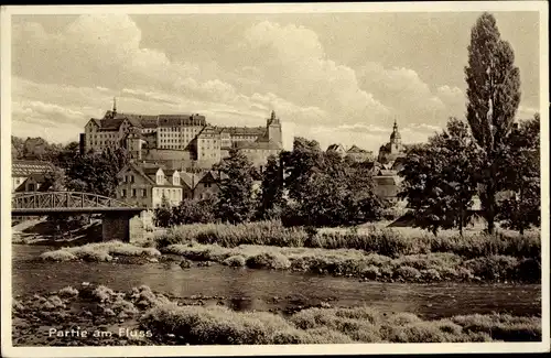 Ak Colditz in Sachsen, Schloss, Brücke