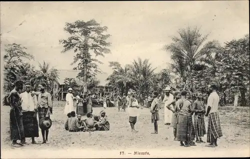 Ak Niemfu DR Kongo Zaire, Afrikaner, Missionare, Palmen