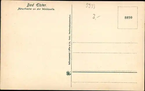 Ak Bad Elster im Vogtland, Naturtheater an der Waldquelle