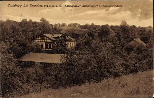 Ak Dresden Wachwitz, Lohnendster Ausflugsort, Wachberg