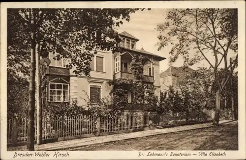 Ak Dresden Weißer Hirsch, Dr. Lahmanns Sanatorium, Villa Elisabeth