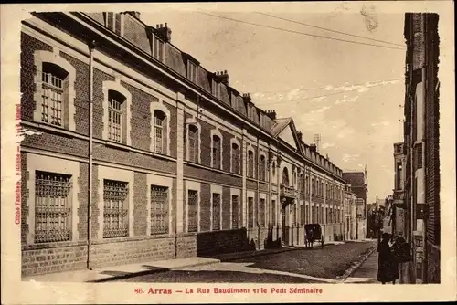 Ak Arras Pas de Calais, Rue Baudimont, Kleines Seminar