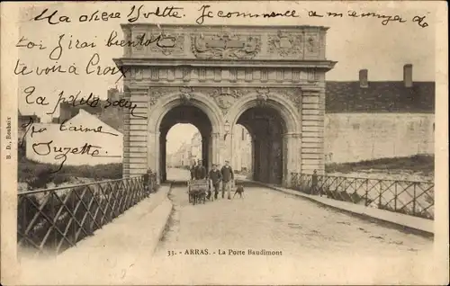 Ak Arras Pas de Calais, Porte Baudimont