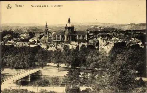 Ak Namur Wallonien, Panorama pris de la Citadelle