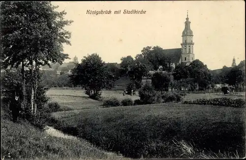 Ak Königsbrück in der Oberlausitz, Stadtkirche