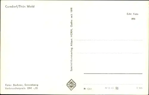 Ak Cursdorf in Thüringen, Ferienheim