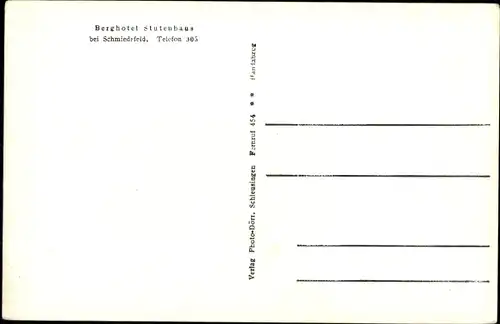 Ak Vesser Suhl in Thüringen, Berghotel Stutenhaus, Winter
