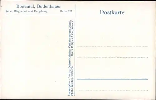 Ak Ferlach Kärnten, Bodental, Gasthaus Bodenbauer