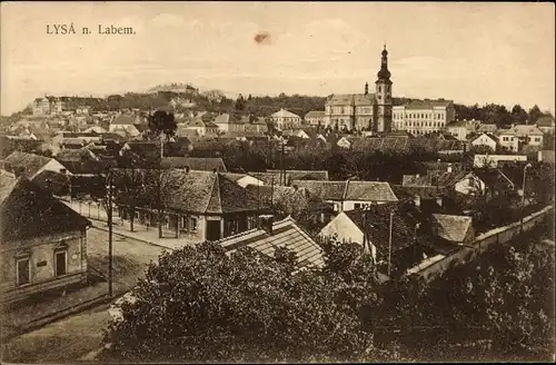 Ak Lysá nad Labem Lissa an der Elbe Mittelböhmen, Panorama