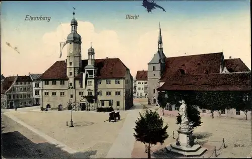 Ak Eisenberg in Thüringen, Markt