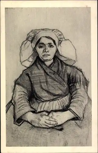 Künstler Ak Van Gogh, Vincent, Frau in Tracht, Portrait