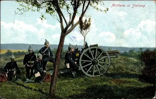 Ak Artillerie in Stellung, I. WK