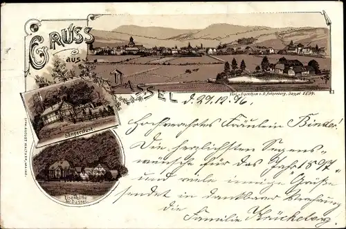 Vorläufer Litho Dassel am Solling, Sängerslust, Eisenhütte, Panorama