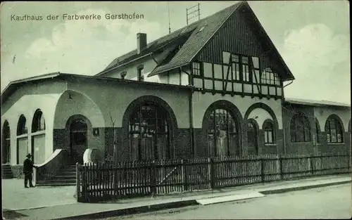 Ak Gersthofen in Schwaben, Kaufhaus der Farbwerke