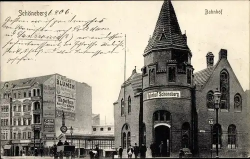 Ak Berlin Schöneberg, Bahnhof