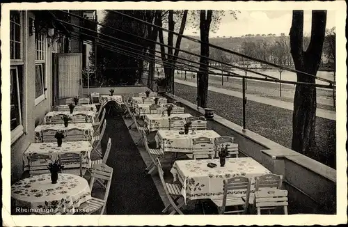 Ak Koblenz in Rheinland Pfalz, Hotel Pension Eis, Mainzer Straße 105, Rheinanlagen