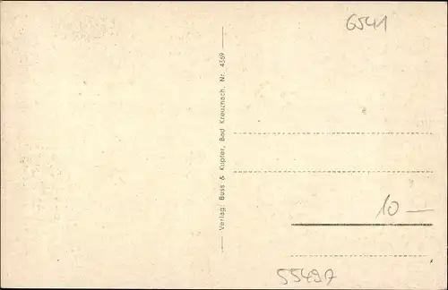 Ak Ellern Hunsrück Rheinland Pfalz, Totalansicht vom Ort, Kriegerdenkmal, Hirsche