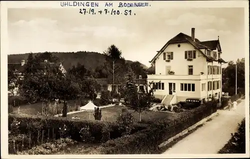 Ak Uhldingen Mühlhofen im Bodenseekreis, Pension Haus Ricker