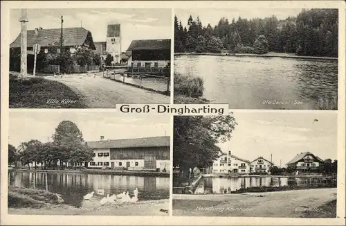 Ak Groß Dingharting Straßlach Oberbayern, Villa Killer, Gasthaus, Gleißentalsee, Handlung Kainhuber