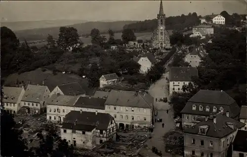 Foto Ak Bad Gottleuba in Sachsen, Blick auf Stadt und Kirche