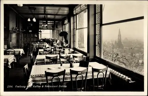 Ak Freiburg im Breisgau Baden Württemberg, Kaffee und Restaurant Adolf Dattler, Schlossberg 