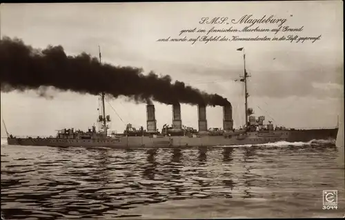 Ak Deutsches Kriegsschiff SMS Magdeburg