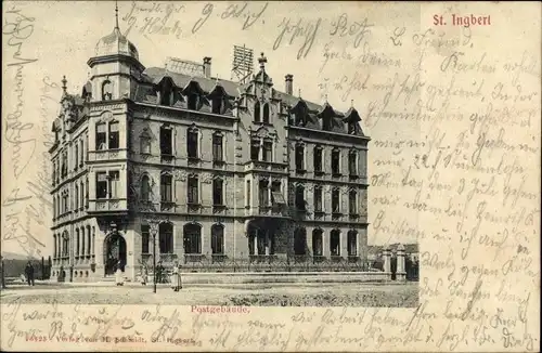 Ak Sankt Ingbert im Saarland, Postgebäude