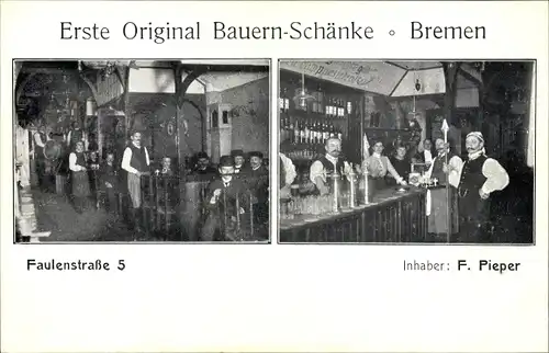 Ak Hansestadt Bremen, Original Bauernschänke, Faulenstraße 5